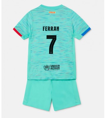 Maillot de foot Barcelona Ferran Torres #7 Troisième enfant 2023-24 Manches Courte (+ pantalon court)
